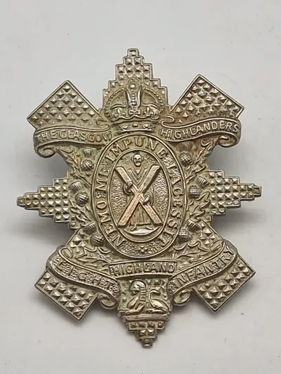 Originalt Skotsk WW1/WW2 regimentsmærke
