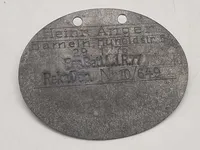 Originalt tysk ww1 erkennungsmarke