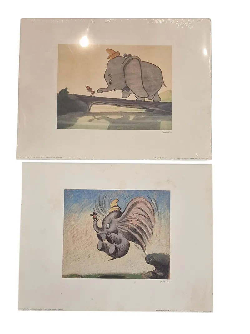 DUMBO 1941  STORY SKETCH FROM FILM DUMBO DISNEY 4890 GET UP FLYING SPEED