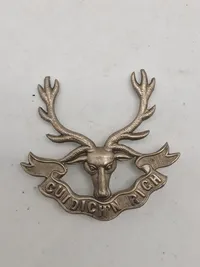 Originalt The Seaforth Highlanders – White Metal Cap Badge