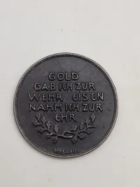 Original “Gold Für Eisen” mønt - ww1