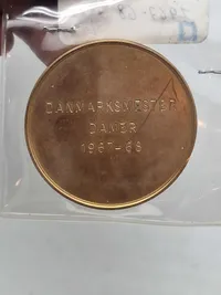 Original dansk håndbold token (Danmarks mester for damer 67-68)