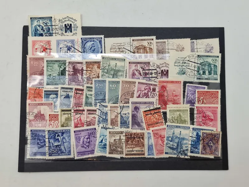Samling originale tyske ww2 frimærker