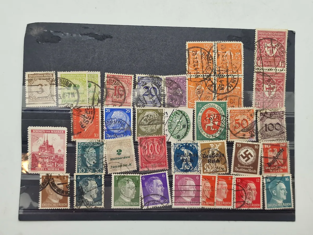 Samling originale tyske ww2 frimærker