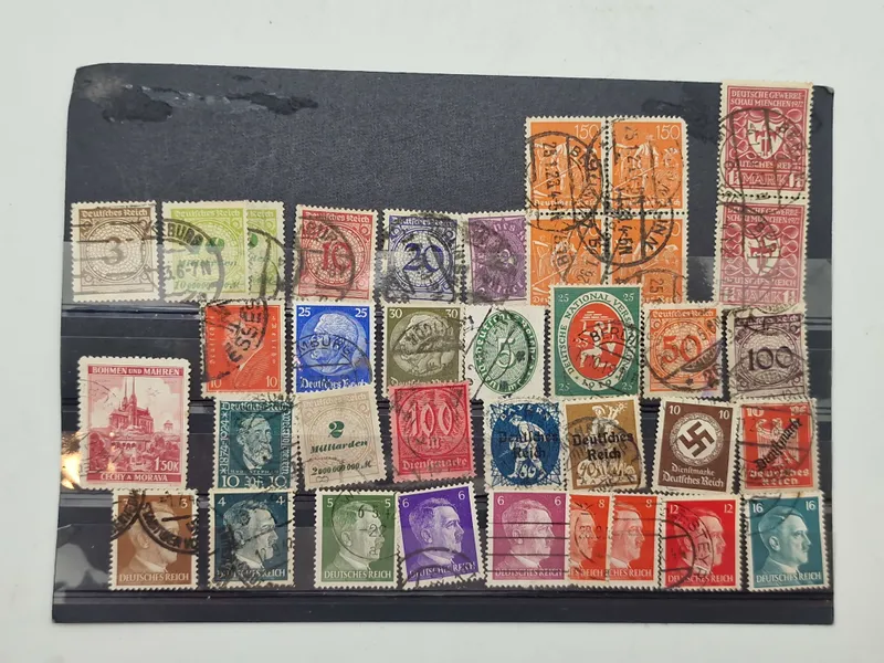 Samling originale tyske ww2 frimærker