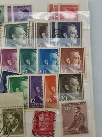Samling originale tyske ww2 frimærker
