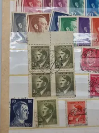 Samling originale tyske ww2 frimærker