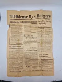 Original ww2 spiseseddel fra tiden omkring augustoprøret