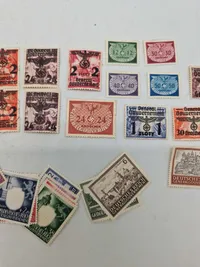 Samling originale tyske ww2 frimærker