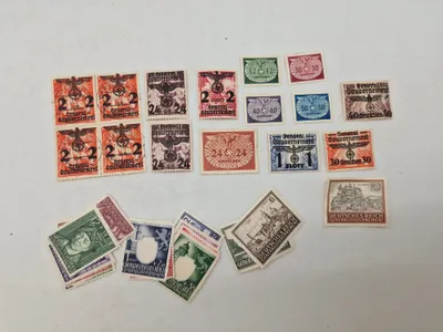 Samling originale tyske ww2 frimærker