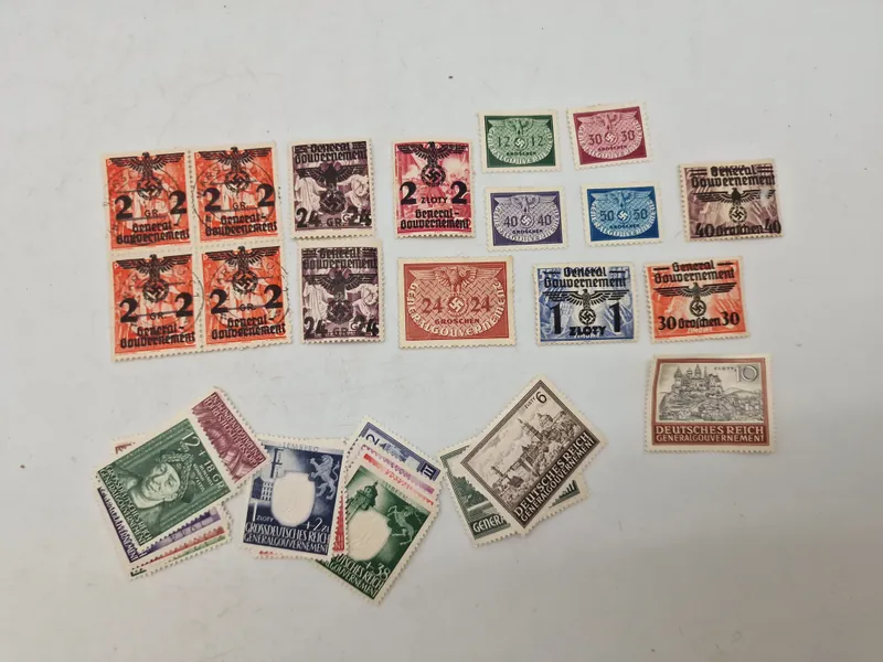Samling originale tyske ww2 frimærker