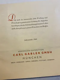 Orignal tysk kort bog fra Krigens start