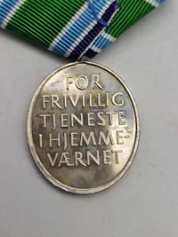 Originalt eks af Hjemmeværnets Anciennitetstegn (40 år) sterlingsølv