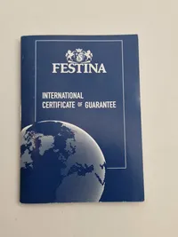 Originalt Festina ur med æske og papirer