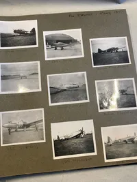 Originalt album med billeder fra diverse flyopvisninger i slutningen af 1940’erne