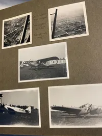 Originalt album med billeder fra diverse flyopvisninger i slutningen af 1940’erne