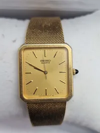 Originalt Seiko ur med æske og papirer