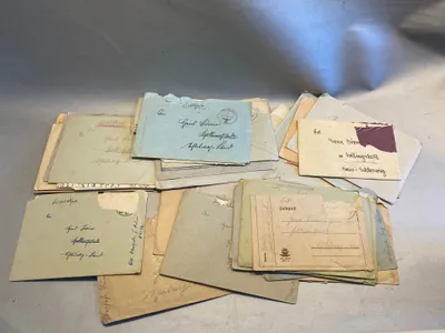 Stort lot originalt tysk feltpost - sendt til samme familie