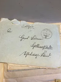 Stort lot originalt tysk feltpost - sendt til samme familie