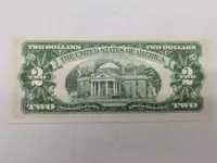 Original 2 dollar pengeseddel (Ucirkuleret)