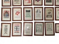 Samling mini valgplakater genforeningen 1920