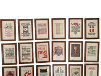 Samling mini valgplakater genforeningen 1920
