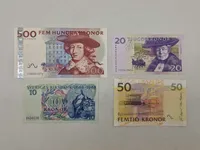 Originale svenske pengesedler (Ucirkuleret)