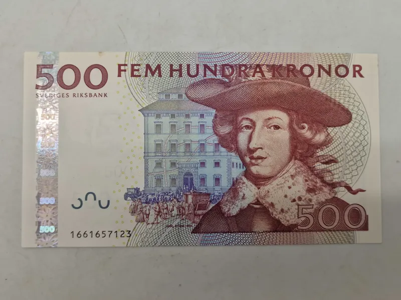Original svensk 500 krone seddel (Ucirkuleret)