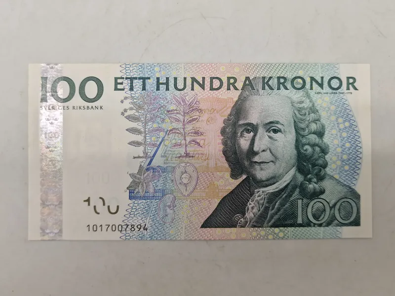 Original svensk 100 krone seddel (Ucirkuleret)