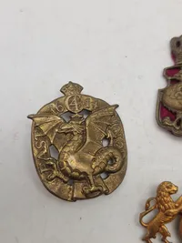 Samling regimentsmærker mm.