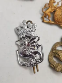 Samling regimentsmærker mm.