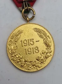Original Commemorative Medal for World War I Bulgaria 1933