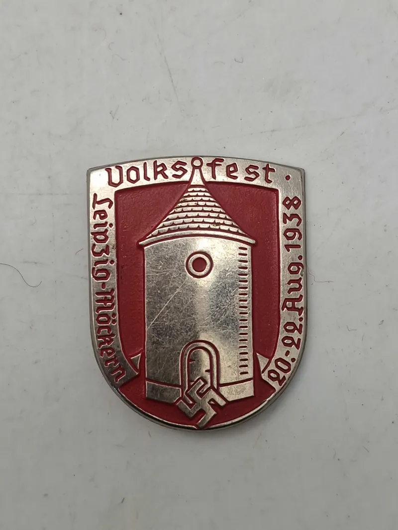 Originalt badge Volksfest Leipzig-Möckern" afholdt fra den 20. til 22. august 1938.