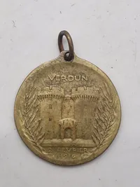 Original Verdun-medalje, som er en uofficiel fransk militærmedalje - ww1