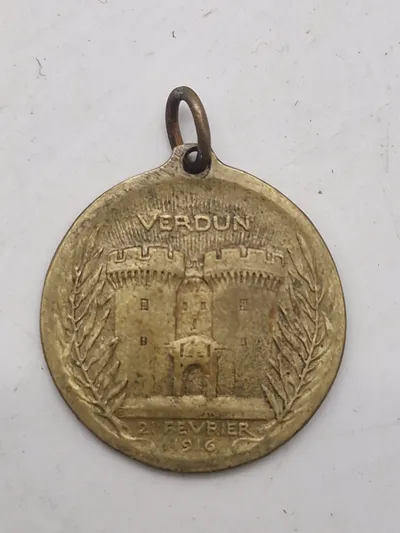 Original Verdun-medalje, som er en uofficiel fransk militærmedalje - ww1