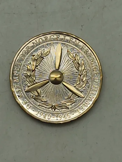 Original norsk ww2 mindes mønt/token