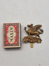 Originalt baretmærke fra dansker i The Buffs WW2 regimentet for de Danske frivillige i WW2