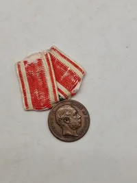 Original 1864 krigs deltager medalje med krydsbånd