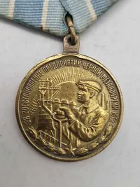Medaljen "For genoprettelsen af den sorte metallurgis virksomheder i Syd"