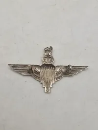 Lot originale britiske faldskærmsvinger mm.