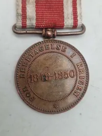 Original dansk medalje for deltagelse i 1 slesvigske krig