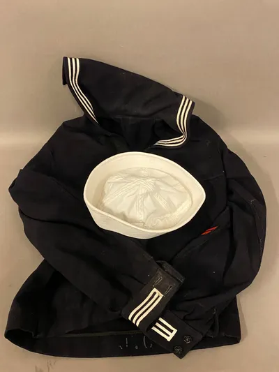 Original US Navy uniform fra vietnamkrigen, navngiven