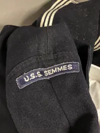 Original US Navy uniform fra vietnamkrigen, navngiven