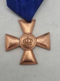 Original Prussia Dienstauszeichnung Kreuz 1. Klasse für XV Dienstjahren (gold color)
