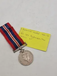Original britisk kampagnemedalje, der blev tildelt borgere i det britiske Commonwealth for deres tjeneste under Anden Verdenskrig - navngiven