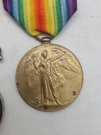 Originale engelsk ww1 medalje lot, navngivet