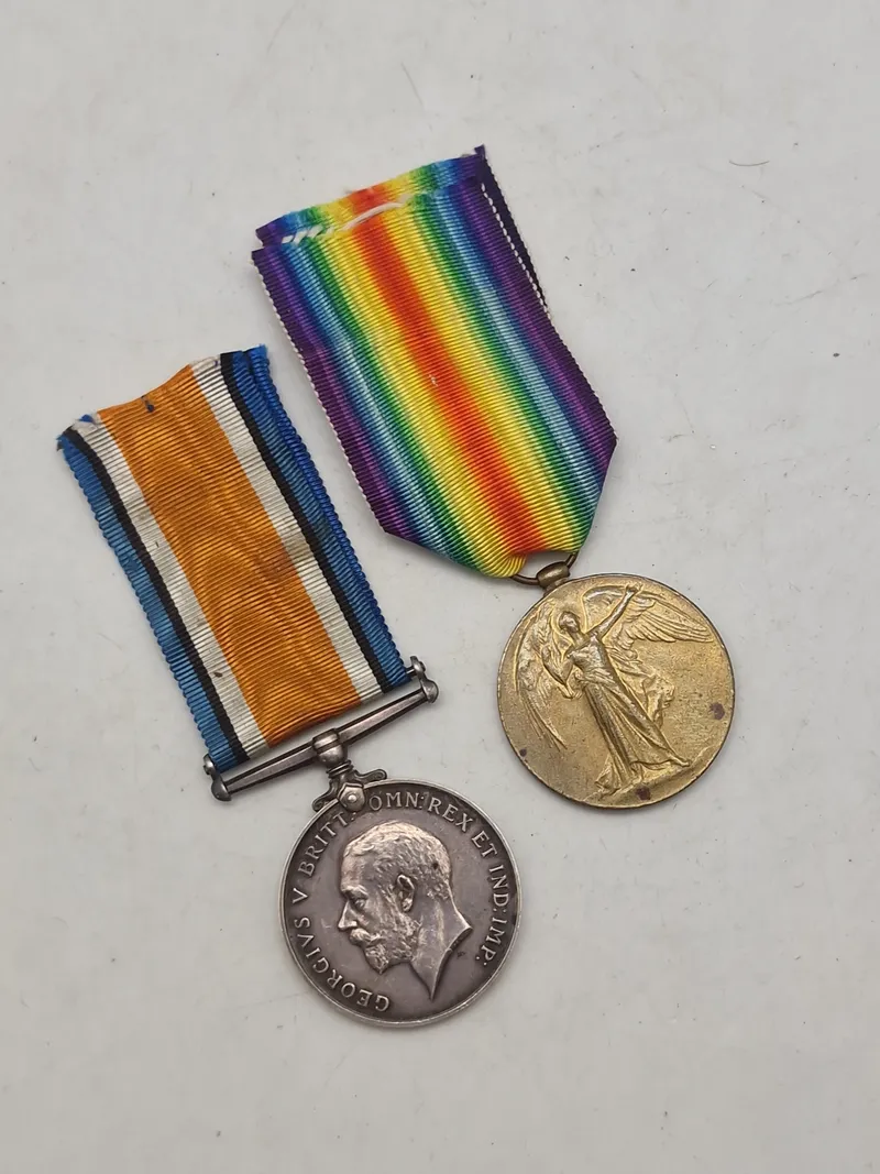 Originale engelsk ww1 medalje lot, navngivet