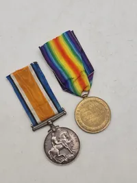 Originale engelsk ww1 medalje lot, navngivet
