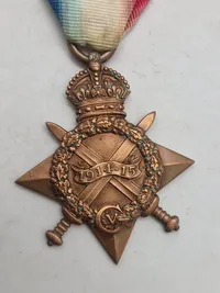 Original Engelsk WW1, 1914.15 star med Navn