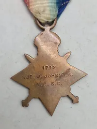 Original Engelsk WW1, 1914.15 star med Navn